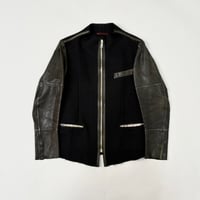 AW2011 Paul Smith leather sleeve wool jacket