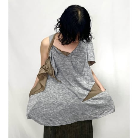 trosman layered swiching sleeveless top