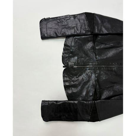AW2007 EMPORIO ARMANI - Cropped panelled leather jacket
