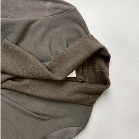 Nicolas & Mark leather switching asymmetrical jacket