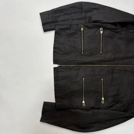 SS2013 Paul Smith - Mesh switching linen blouson
