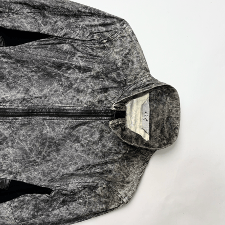 WLG by GIORGIO BRATO - Leather switching zip-up jacket
