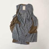 trosman layered swiching sleeveless top