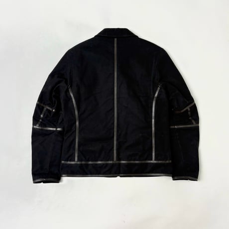 00s Paul Smith COLLECTION leather piping jacket