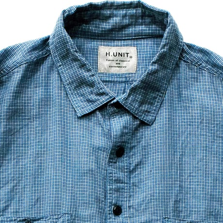 H.UNIT  Check work shirt