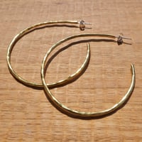 Yokihi lab 真鍮槌目のフープピアス