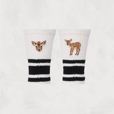 Skater Socks | Embroidery | Fawn SHOWATABÉ by BRÚ NA BÓINNE
