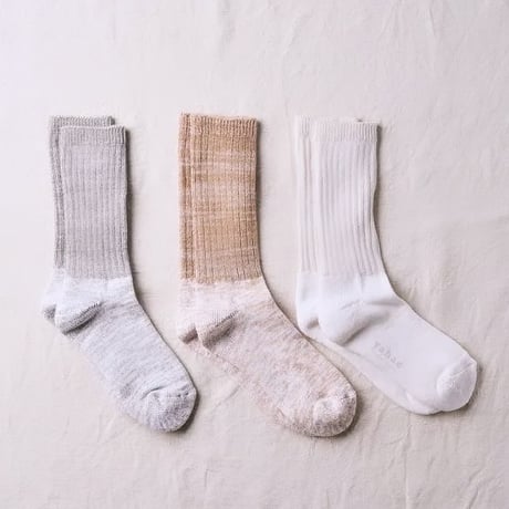 yahae ｜ORGANIC COTTON PILE SOCKS　　Green