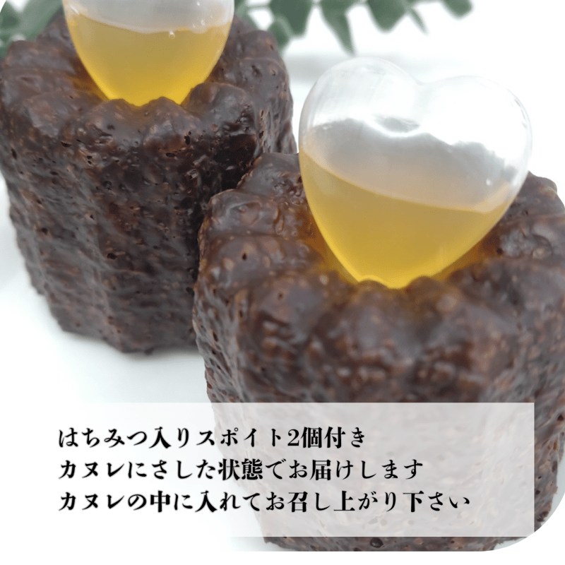 日本蜜蜂カヌレ6個セット (はちみつスポイト2個付き)【冷凍発送