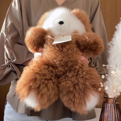 アルパカ くま テディベア ベージュ 可愛いお顔です 本日3日限りお安く