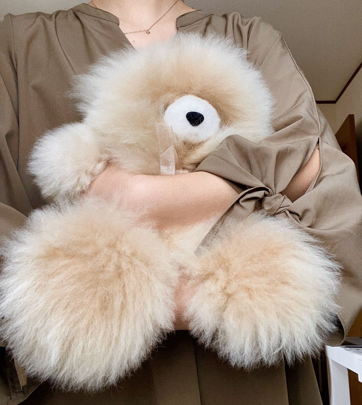 006 ］アルパカテディベア ミルクティー / 38cm / 送料無料 | Melty