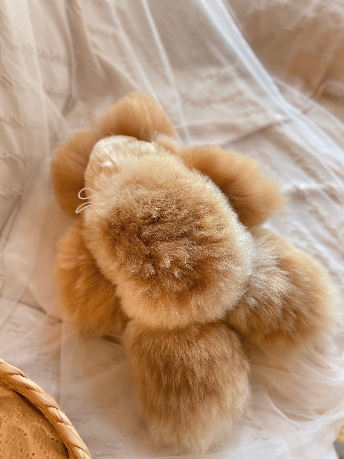 103 ］ ダークモカ ミックスカラー / アルパカテディベア / 送料無料