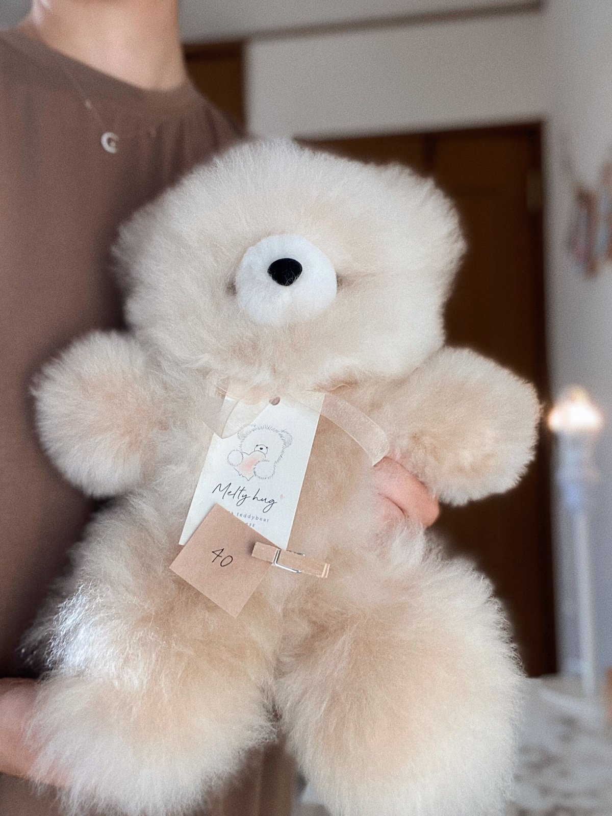 アルパカテディベア アルパカ純毛テディベア 中 ピンク | ALPACA WORLD