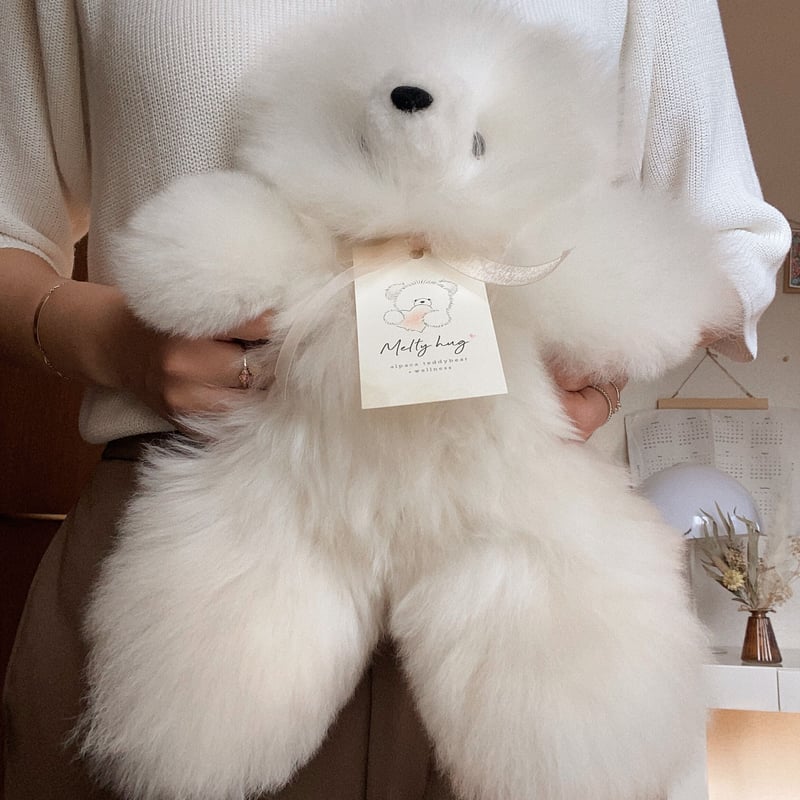 013 ］アルパカテディベア ホワイト / 36cm / 送料無料 | Melty hug