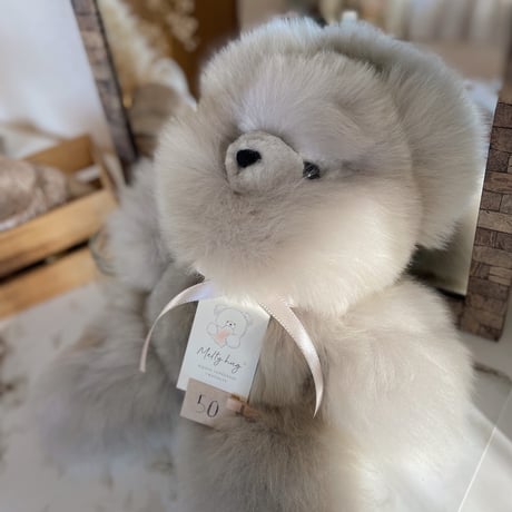 新品未使用　テディベアミトン　アルパカ　ホワイト 013 ］アルパカテディベア ホワイト / 36cm / 送料無料 | Melty hug