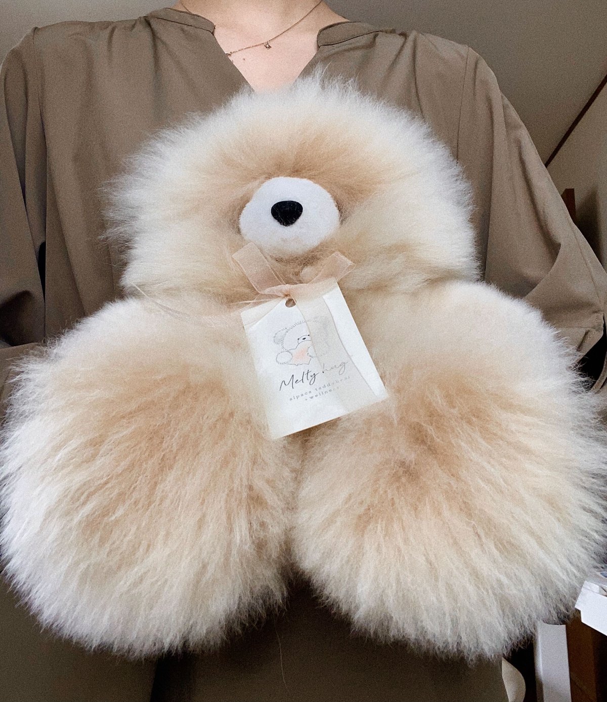 006 ］アルパカテディベア ミルクティー / 38cm / 送料無料 | Melty