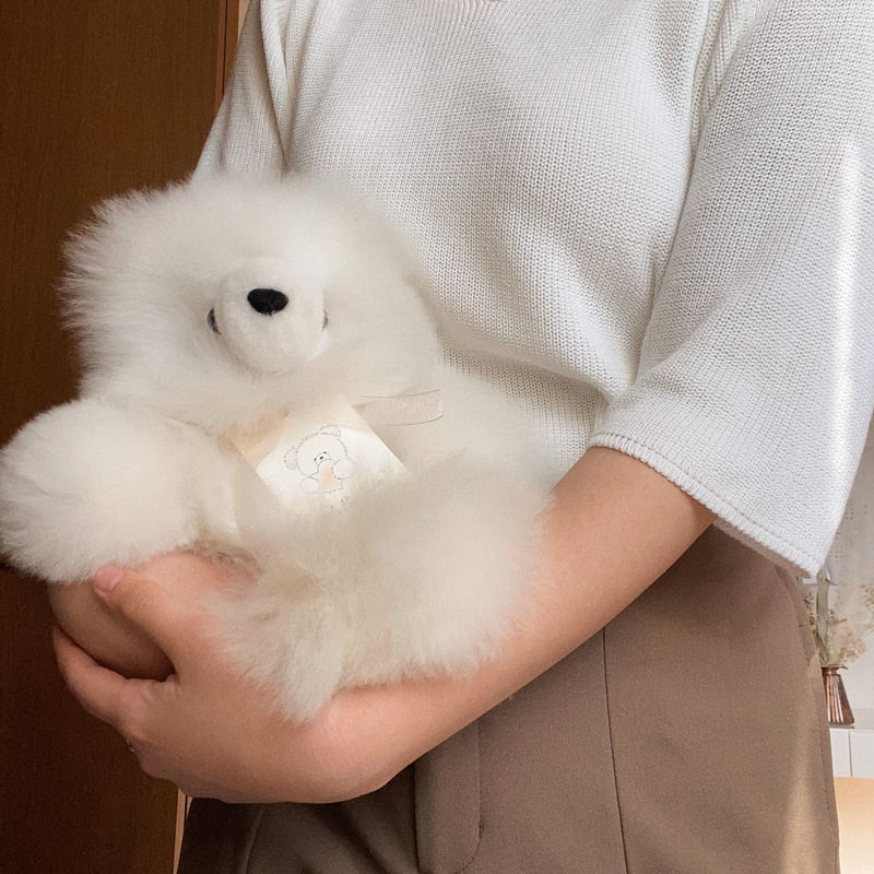 013 ］アルパカテディベア ホワイト / 36cm / 送料無料 | Melty hug