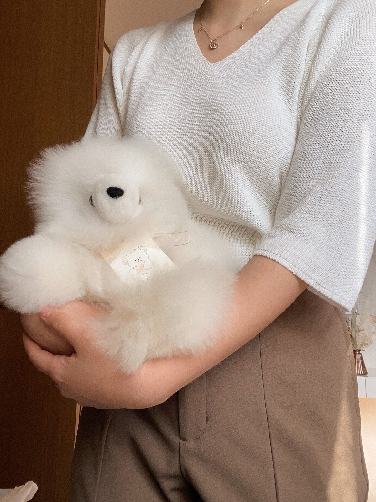 013 ］アルパカテディベア ホワイト / 36cm / 送料無料 | Melty hug