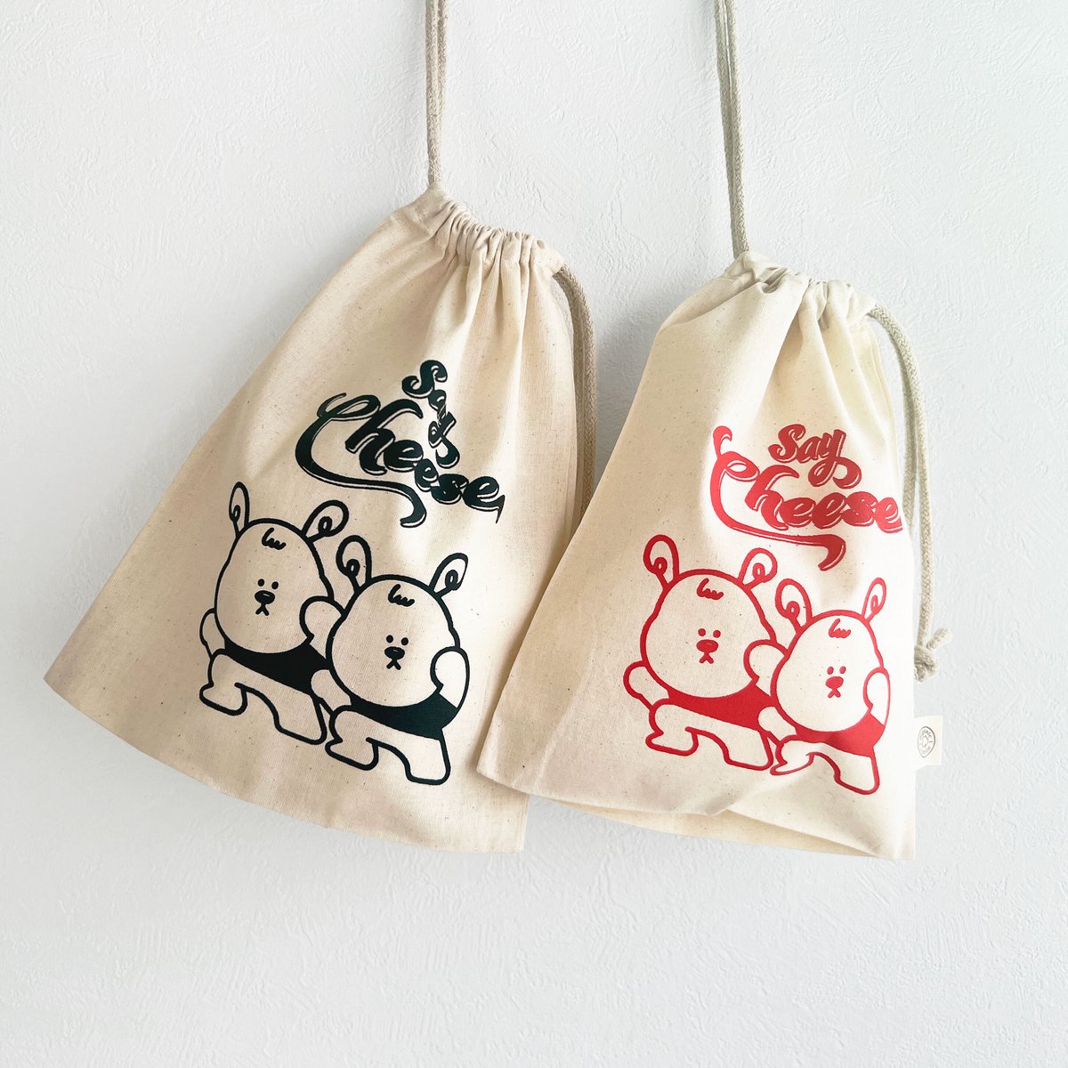 ポーチ、巾着各種 say cheese｜巾着ポーチ | PIKIS. STUDIO