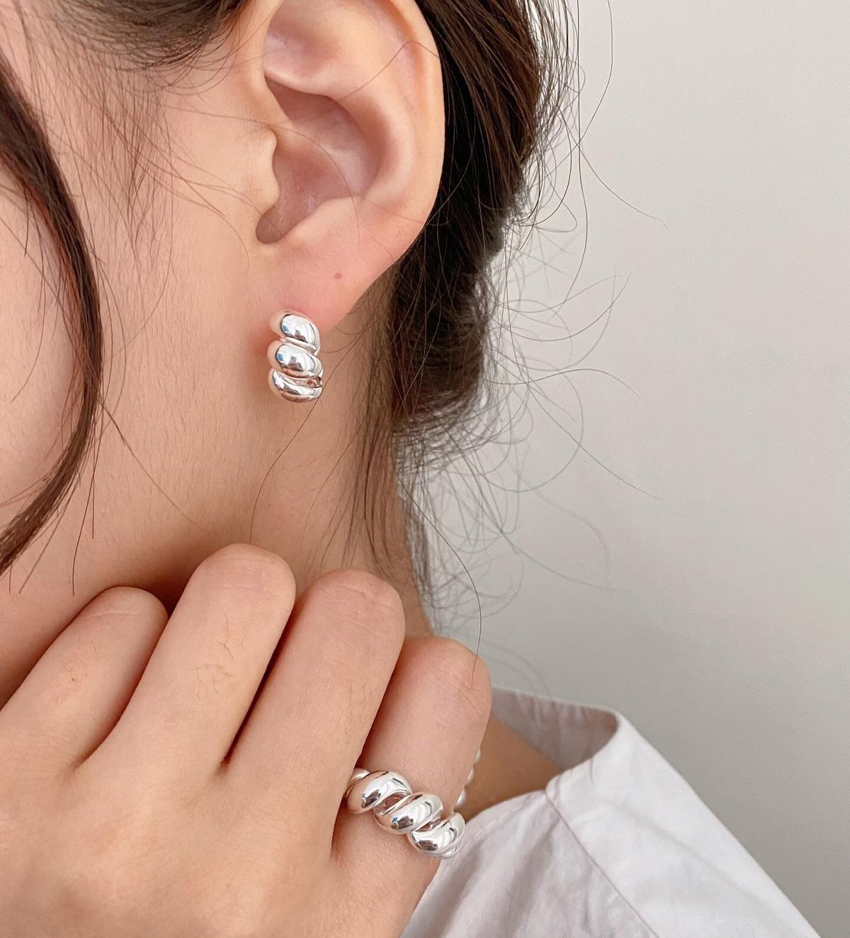 クロワッサンピアス🥐 | Décorer me silver 925 アクセサリー