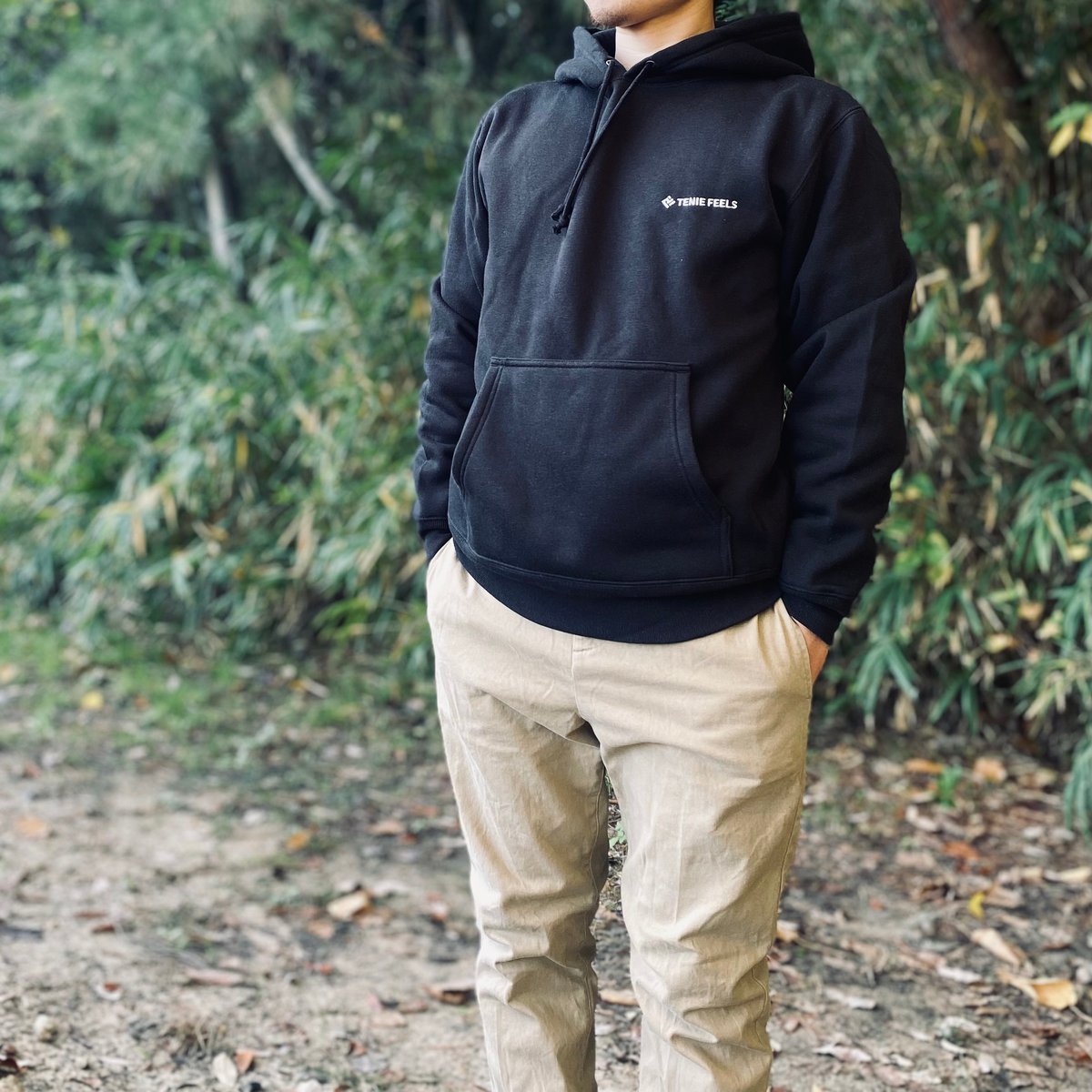 プルオーバーパーカー（ブラック） | TENIE FEELS