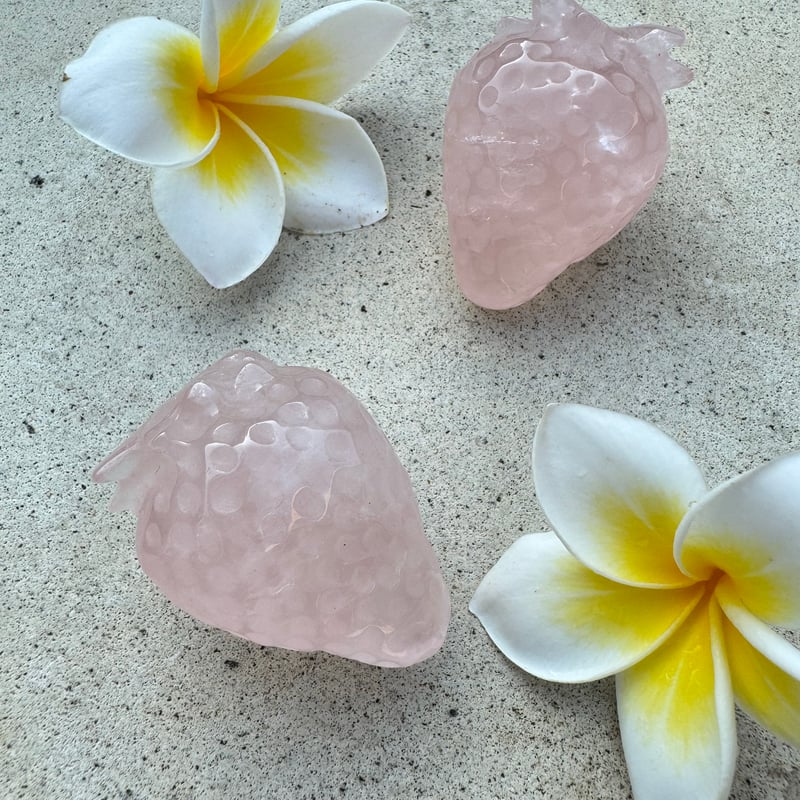 ローズクォーツ オーロラ加工 イチゴ ローズクォーツ オーロラ加工 イチゴ ローズクォーツ オーロラ