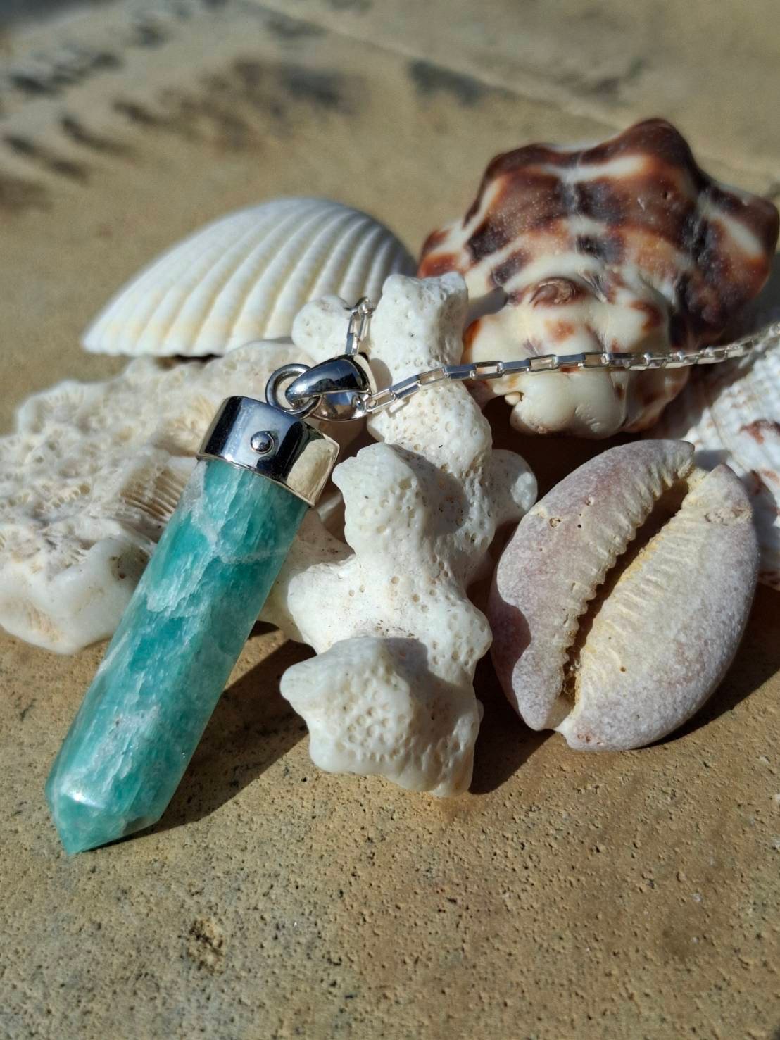 ★特別ご提供★希望の石☆【アマゾナイト『ホープストーン』ラウンド連】❤ Stone of Hope🐬アマゾナイト✨ペンダント | Coco Rainbow