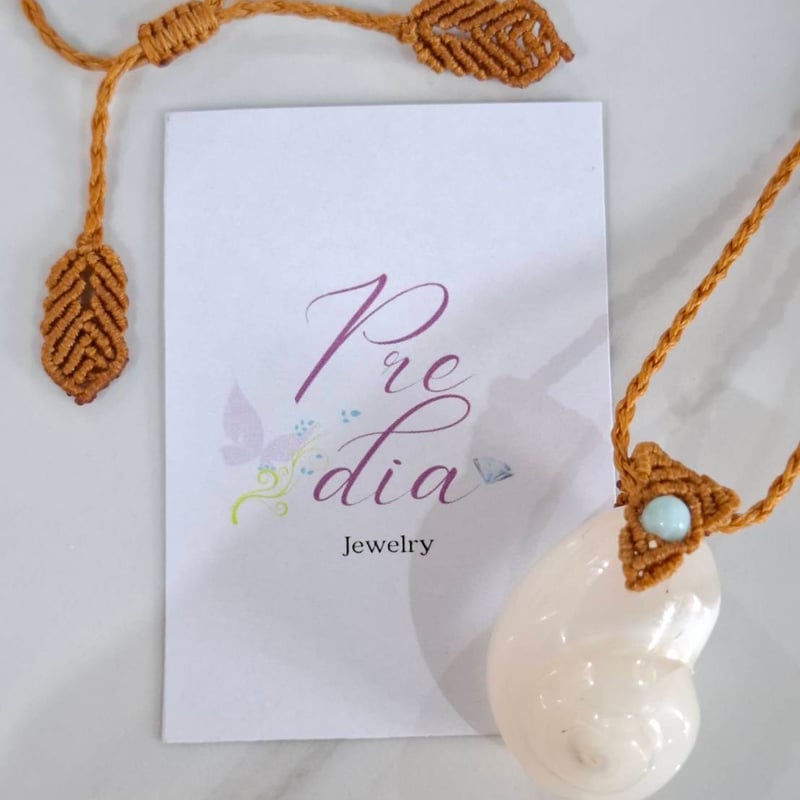 ケオン×ラリマー✨マクラメ編みネックレス② | Coco Rainbow