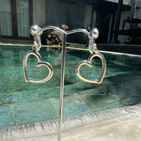 【受注制作】ハートsilverイヤリング・ピアス(小さめ)
