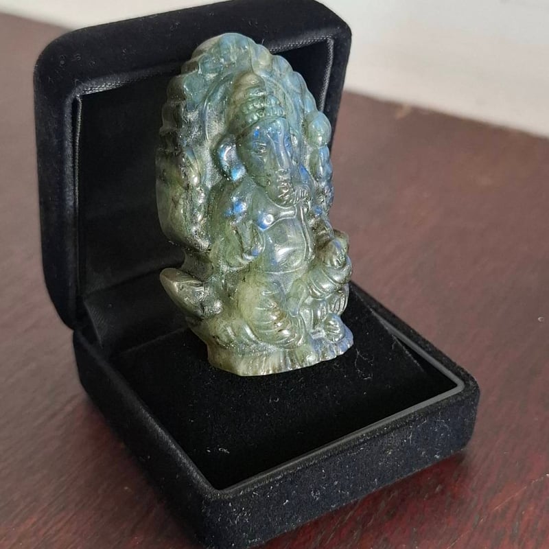 ラブラドライト　ガネーシャ　インド 万能の神✨ラブラドライトガネーシャ | Coco Rainbow