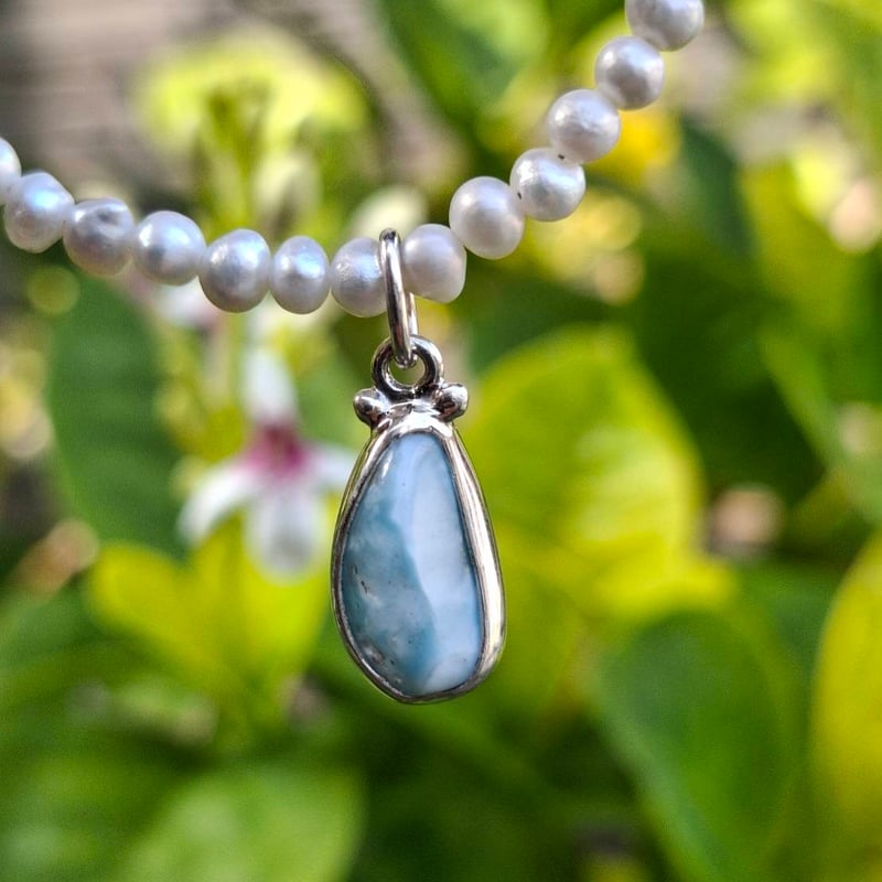 ラリマー×天然パール🌺Healingネックレス✨② | Coco Rainbow