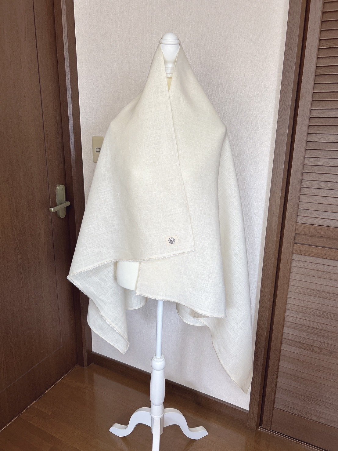 ブランケットサイズ】ヘンプ100%✨ストール(ホワイトベージュ) | Coco