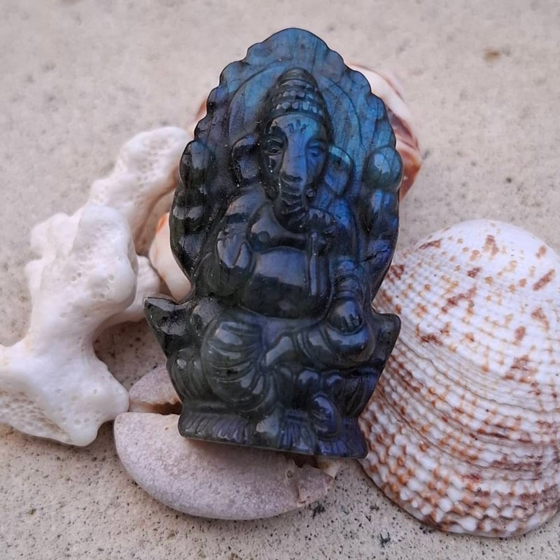 ガネーシャ　ラブラドライト 207g ガネーシャ ラブラドライト 207g