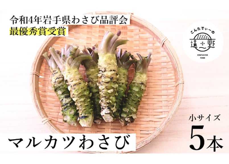 遠野産根わさび 小サイズ（約25g）5本セット | こんたでぃーの遠野