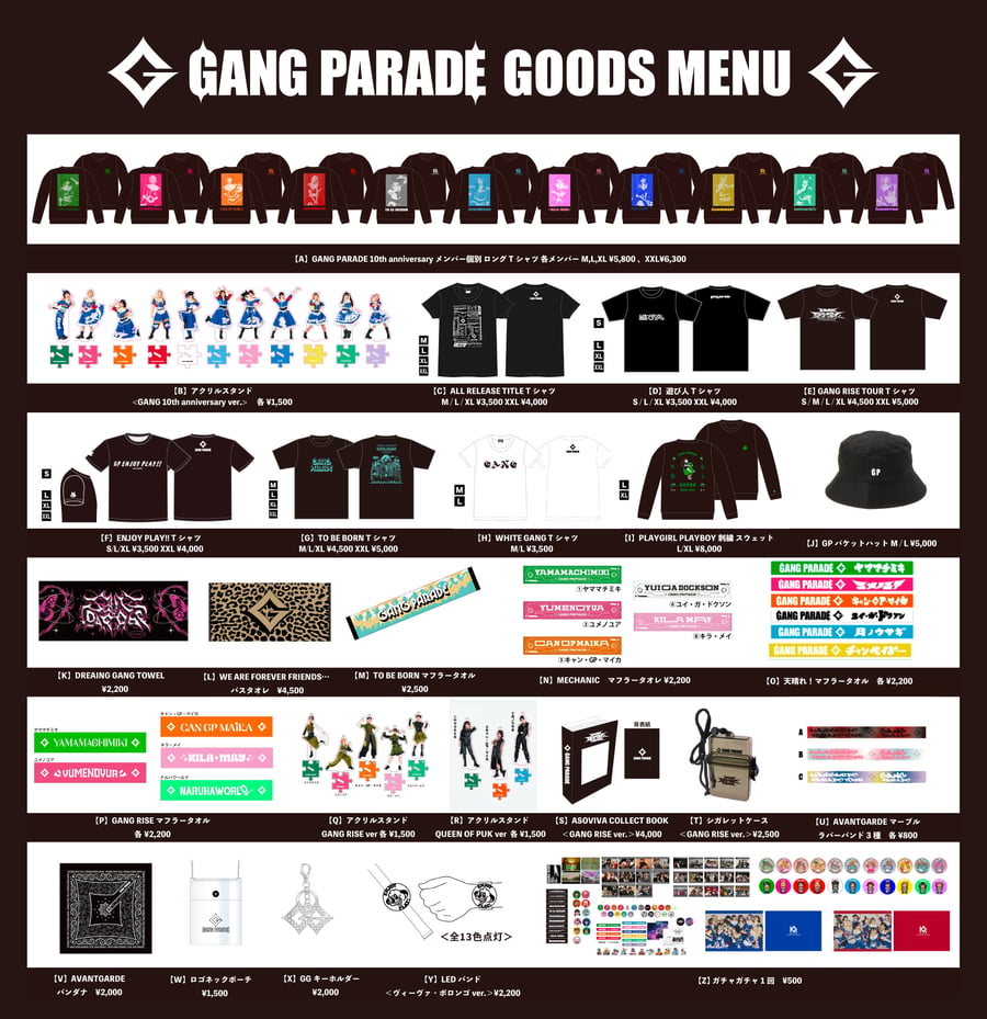 GANG PARADE ギャンパレ ナルハワールド チェキ セット 7月4日(金)アルバム完全再現ワンマンライブ「THE GANG PARADE RISES