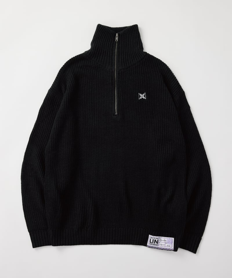 LINNE～輪廻～ Half Zip Knit（ブラック） | LINNE〜輪廻〜 オフィシャ