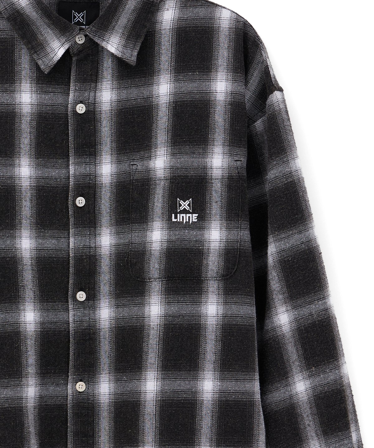 SIXHELMETS OMBRE CHECK LONG SHIRT 山田蓮着用 山田蓮着用風ネルシャツ