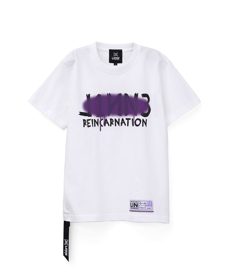LINNE～輪廻～ Spray Logo Tee（ホワイト） | LINNE〜輪廻