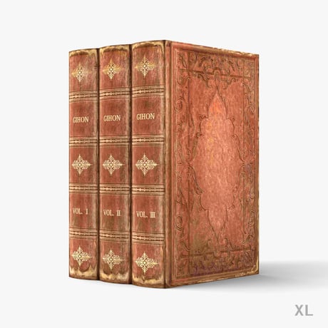 fake book boxes / HOLBEINⅠ-BROWN-A【XL / 3 books】