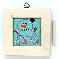 スノウマン　刺繍フレーム