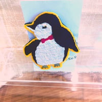 ペンギン　刺繍ブローチ