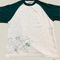 鳥獣戯画バンド　ラグランTシャツ