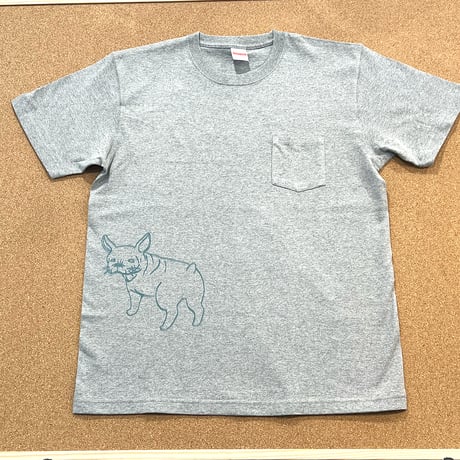 フレンチブルドッグ　ポケット付きTシャツ　Mサイズ　現品限り