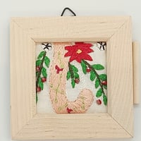 クリスマスステッキ　刺繍フレーム