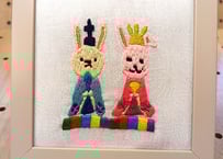 うさぎのひなまつり 刺繍フレーム