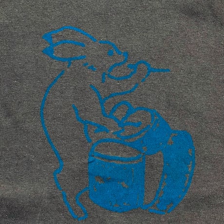 鳥獣戯画バンド　EXデザインver　ポケット付きTシャツ　黒　Lサイズ　現品限り