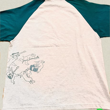 鳥獣戯画バンド　ラグランTシャツ