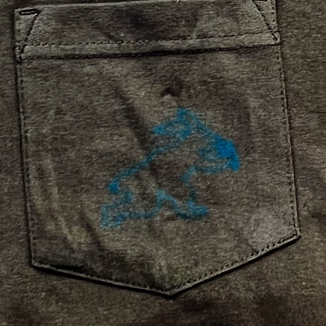 鳥獣戯画バンド　EXデザインver　ポケット付きTシャツ　黒　Lサイズ　現品限り