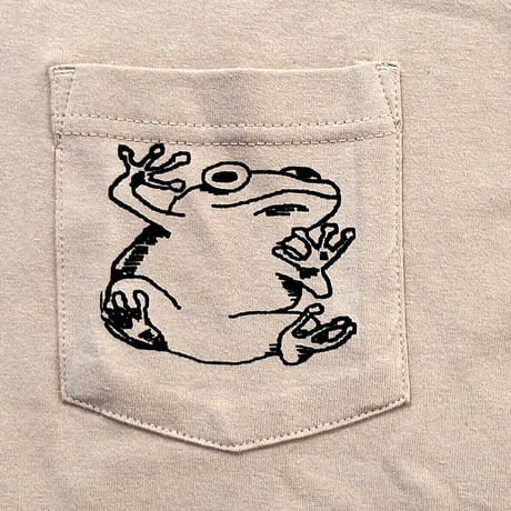 Analog FROG Backlog　ポケット付きTシャツ　Lサイズ　限定色オフピンク　現品限り
