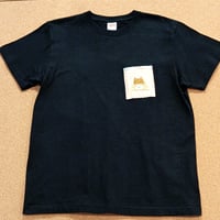 ほんわかねこ　刺繍ポケット付きTシャツ　M 現品限り